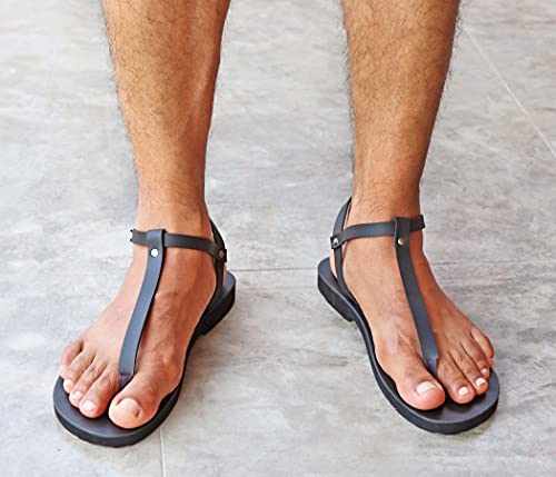 Sexy Men Thong Leather Sandals Barefoot Roman Style, Greek Sandals, Gay Sandals- SENSATION MEN2