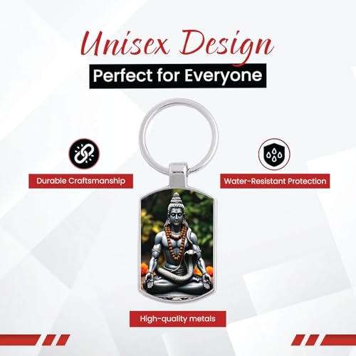 Image of Stylish Metal Keychains with Permanent Glossy Print - Inspirational Quotes & Spiritual Designs - Perfect Key chains for loved ones, Personal Use, Gifts & Return Gifts