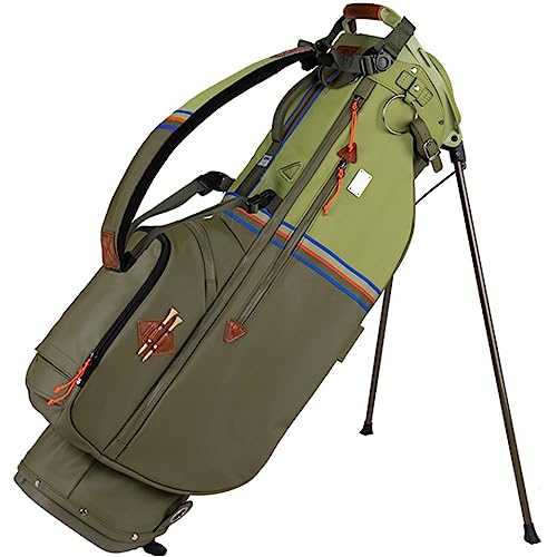 Sun Mountain Men's Mid-Stripe Single Strap Stand Bag '23 - Loden Moss-Inferno