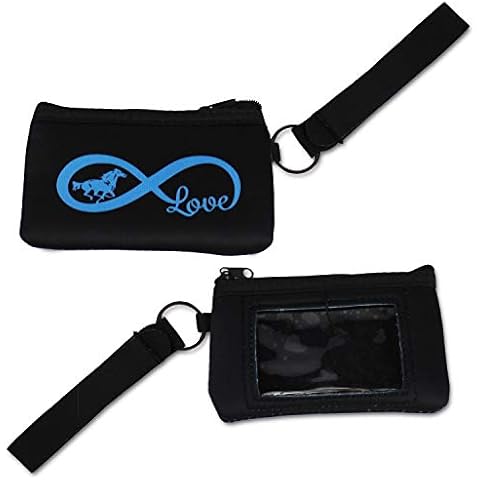 Urbanifi Horse Wristlet ID Holder Bag Neoprene washable zipper women girls mom gift horseback riding coach (Horse) Cover