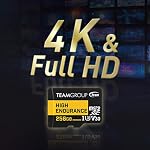 TEAMGROUP Haute endurance 128GB microSDXC UHS-I U3 V30 100MB/s (Conçu pour la surveillance) Stable longue durée mémoire mémoire, support 4K & Complet HD Enregistrement vidéo TTUSDX128GIV3002