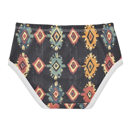 ZZKKO Boho Vintage Texture Girls Underwear Toddler Panties for Girls Comfort Brief Size 2-8T2