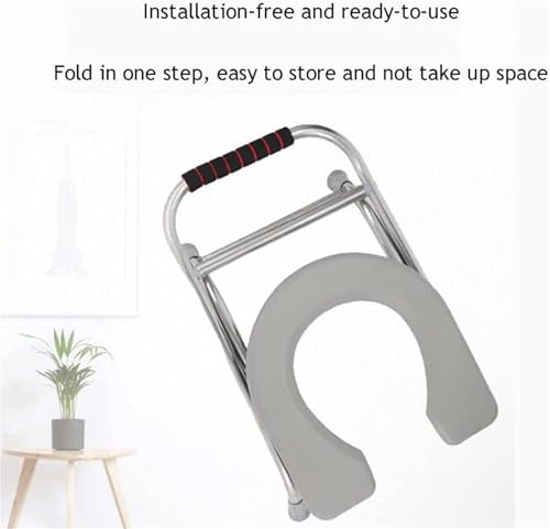 Chaise percée pliante et légère : siège de toilette portable - 4