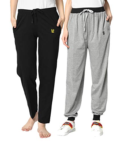 Image of Mack Jonney Cotton Blended Regular Fit Trackpants for Women(Pack of 2)-D9 MLG 4Mlg 02-P