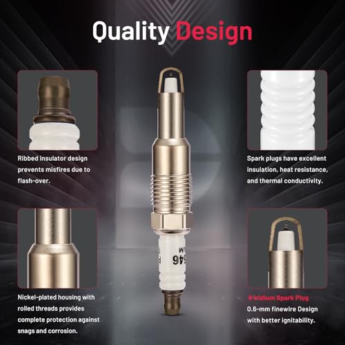 Image of BDFHYK Set of 8 Iridium Spark Plug Compatible with Expedition F150 F250 F350 F450, Compatible with Lincoln Mark LT Navigator,5.4L 6.8L V8 V10 Engine Replacement for SP515 SP546