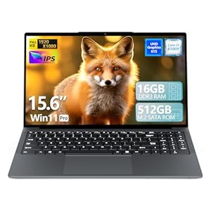 Laptop i3 2025, computadora portátil de 15.6 pulgadas de hasta 3.4 GHz, computadoras portátiles tradicionales con 16 GB de RAM 512 GB SSD, WIFI 2.4G/5G, BT5.0, FHD 1080P, ángulo de 180 grados, HDMI