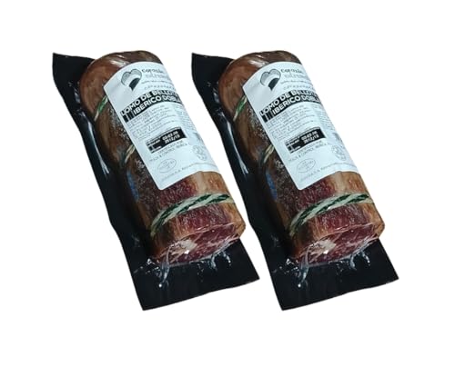 PACK 2 Lomo de Bellota 100% Ibérico Doblado – Gourmet – Elaboración Artesanal Tradicional – Curación Lenta y Sabor Intenso – Producto de Extremadura – Pieza 1000 g Aprox. – CORAZON EXTREMEÑO