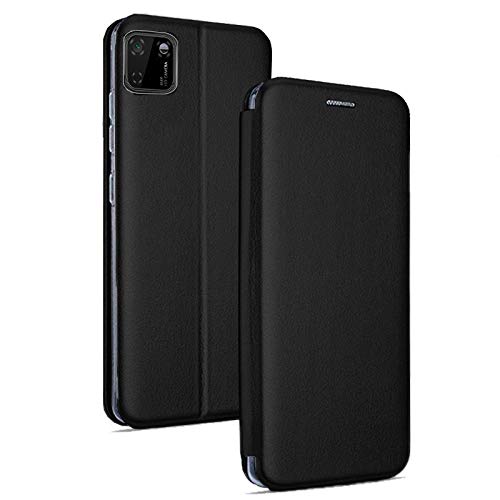 Coque Huawei Y5p housse étui flip cover clapet noir style Elegance