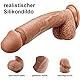 sex spielzeug für die frau - 22cm Zwei-Layer-Silikon Penis anal dildo Realistischer dildo mit sauger sex spielzeug beide für die damen herren