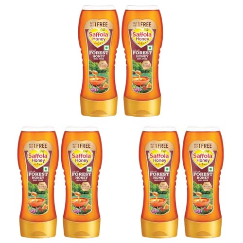 Image of Saffola Honey Active, 700g (350g x 2), Made with Sundarban Forest Honey, 100% Pure Honey, No sugar adulteration, Natural Immunity booster (Pack of 3)