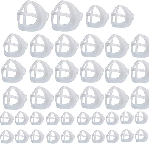 40 PCS 3D Bracket for Face Mask Comfortable Wearing,Silicone 3D Internal Bracket Support Frame for Adult Kit,Bracket Lipstick Protection
