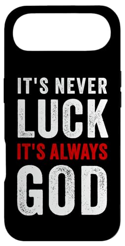 Custodia per iPhone Air It's Never Luck, It's Always GOD – Christian Motivational