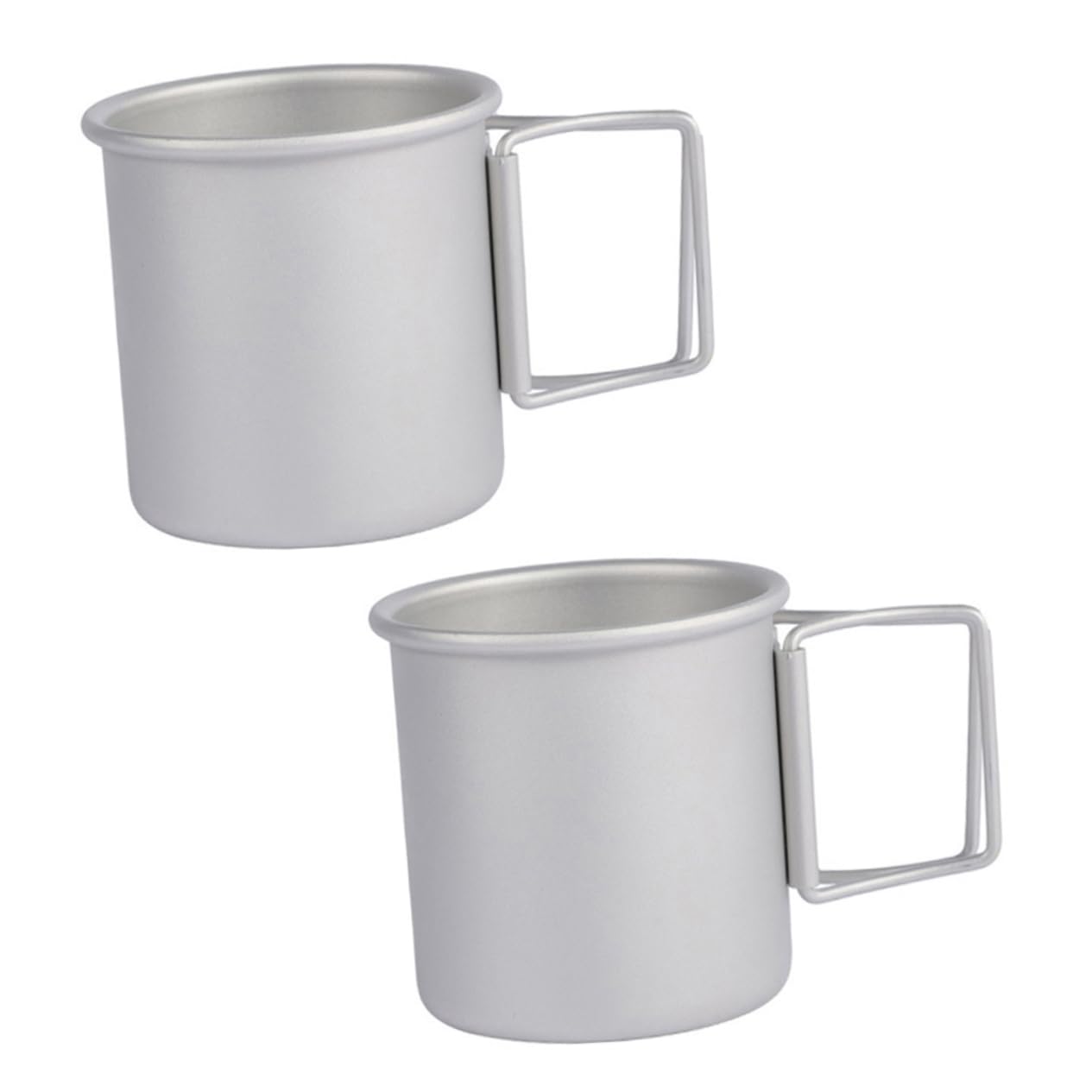 Abaodam 2 Sätze Faltbarer Aus Aluminium Isoliert Kleine Campingbecher Großer Campingbecher Tragbarer Becher Reisebecher Zusammenklappbarer Faltbecher 2 Stück * 2