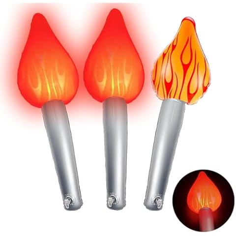 PETIT MANON Football Birthday Party Decorations,3PCS Inflatable Torch Balloon for Football Game Day Football Party Decoration,Balloon with Led for Birthday and Tailgate Party Supplies Cover