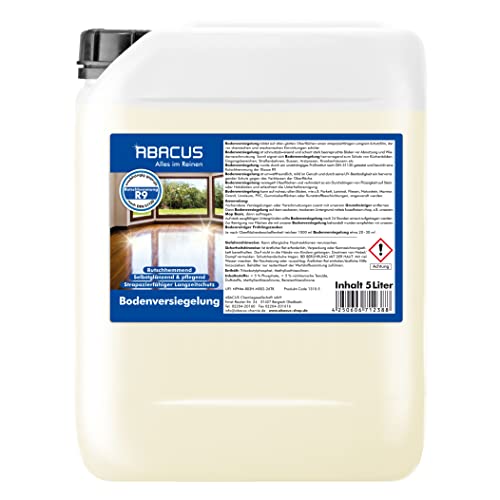 ABACUS® Bodenversiegelung, Parkettversiegelung, Laminatversiegelung, PVC-Versiegelung, Dielenversiegelung, Korkversiegelung – Bodenversiegelung 5 Liter (1310.5)