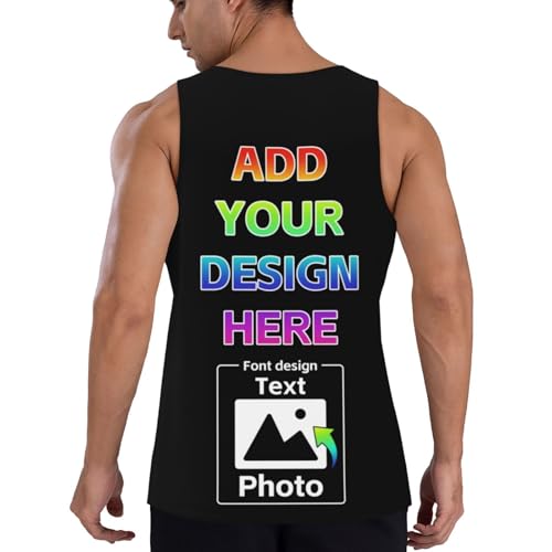 Personalized customized men's vest Personalized vest design your own printed sleeveless shirt with Logo and name photo gifts3