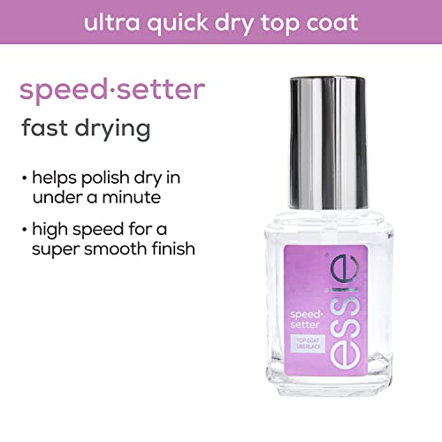Image of Essie Base Coat & Top Coat Set, Strong Start Strengthener Base Coat + Speed Setter Fast-Drying Top Coat, Gifts For Women And Men, 0.46 Fl Oz Each