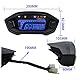 Geloo Motorrad Digitaler Tachometer, 13000 U/min Motorrad Messgerät LED Hintergrundbeleuchtung Digital Kilometerzähler für 2-4 Zylinder Universal mit Geschwindigkeitssensor