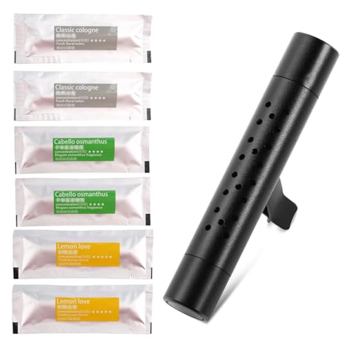 AOEVUIR 1 Pcs Ambientador 6 Palos de Aroma sólido con purificador de Aire Difusor de Coche Desodorante del Vehículo de Olor Diferente para automóvil vehículo para Eliminar olores
