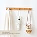 TRWISWDC Hickory Wood Coat Rack Wall Mount, 24 Inch Coat Hook Hanger Wooden Wall Coat Rack with 6 Hooks for Purse Clothes Towels Hats in Entryway Bedroom Bathroom, Natural