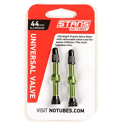 スタンズノーチューブ VALVE STEM PAIR AL PRESTA 44MM GRN