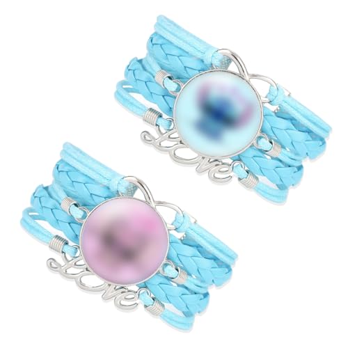 2 pezzi S-titch bracciale, S-titch intrecciato bracciale, braccialetto regolabile per bambini.