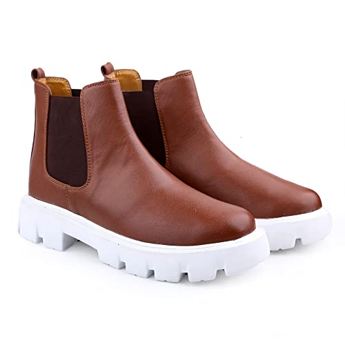 Global Rich Mens Suede Material Brown,Tan,White Casual Chelsea and Ankle Boots 9 Kids UK (867) (B0D8T1PWDL) Amazon Price History, Amazon Price Tracker
