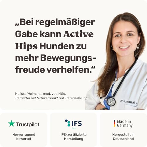11-in-1 Grünlippmuschel Hund Gelenktabletten - Happy Hips 110 Leckerli (325g) von mammaly - Gelenk- & Knochenschutz für Hunde - Praktische Alternative zu Kapseln & Grünlippmuschelpulver für Senior
