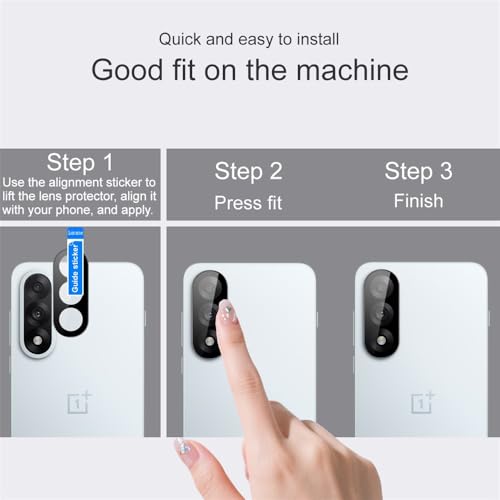 Image of FabeKee Camera Lens Protector Compatible With OnePlus Nord CE6 Lite 9H Tempered Glass, Anti-Scratch, HD Clear, Easy Installation, Ultra-Thin Camera Lens Protection