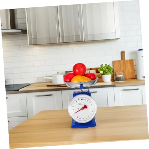 Báscula analógica de cocina sin baterías con resistente plato extraíble de acero 5