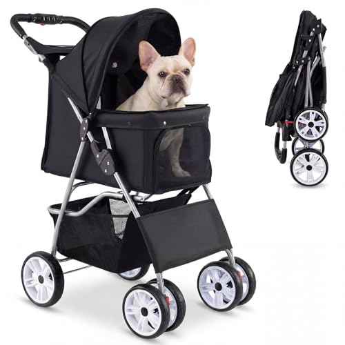 Giantex Foldable Pet Stroller for Small Dogs