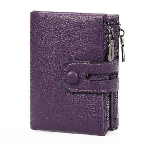 Image of Small Wallet for Women Card Holder with Double Zipper Pockets