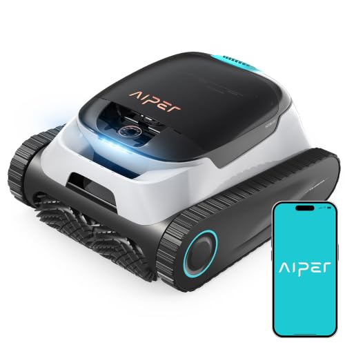 Image of (2026 Upgrade) (Renewed) Aiper Scuba N1 Robotic Pool Cleaner,270 Min Runtime, Floor /Wall /Waterline /Shallow Area Cleaning, Ultra-fine Filter, Smarter Navigation, App Support-Black&White