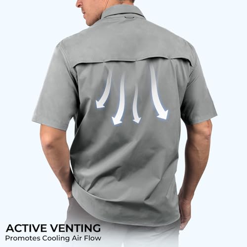 KastKing ReKon Men's Fishing Shirts, Well Made, Quick-Dry Short & Long Sleeve Hiking Beach Shirts, Sun Protection4
