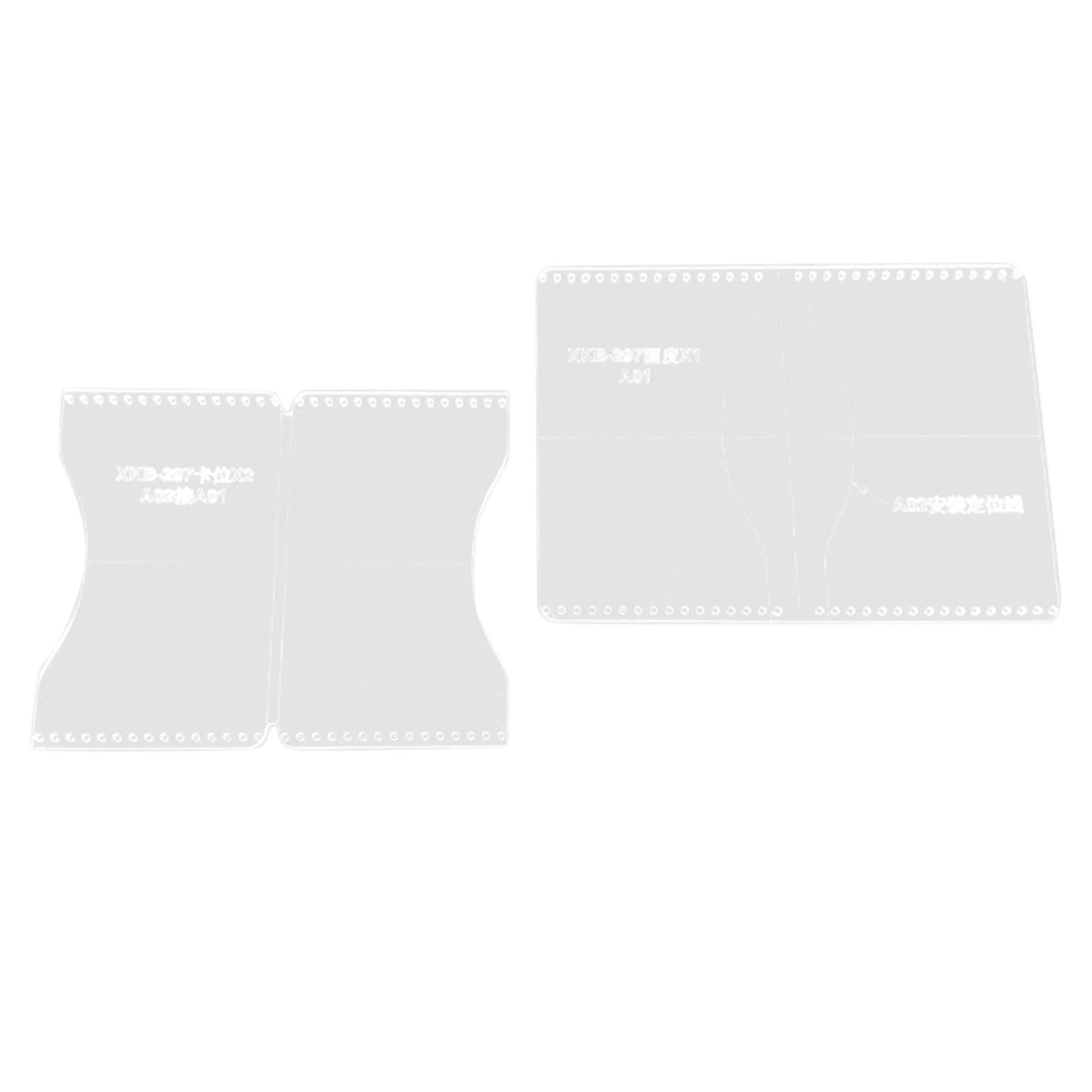 Acrylic Clear Template DIY Set DIY Tool Leather Craft Wallet Pattern StencilCrafts|Leathercrafts|Leathercraft Tools|Other Leather Tools-image-46