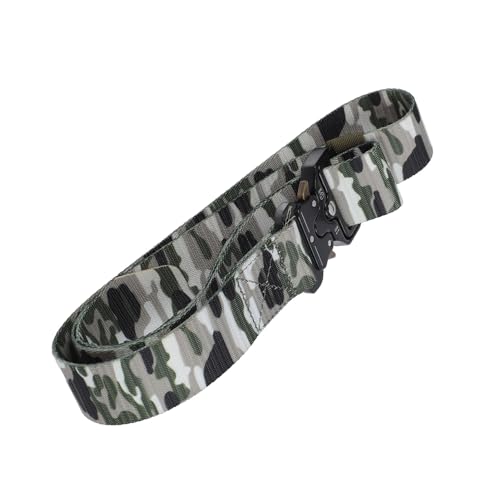 Fafeicy Military Belt Adjustable Nylon Tactical Belt for Men Camouflage Outdoor Sports Hiking Travel Lightweight Durable Waist Strap (Green)