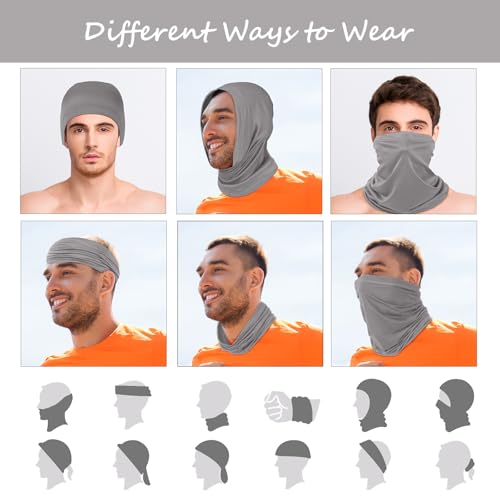 Image of Geyoga 6 /9 Pcs Summer UV Protection Cooling Neck Gaiter Scarf Face Clothing Neck Gaiter Mask Sunscreen Breathable Bandana