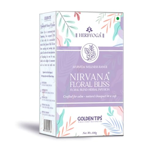 Image of Golden Tips Tea Herbyoga Nirvana Floral Bliss Herbal Infusion Tea 100g | Aromatic Floral Herbal Blend for Relaxation, Refreshment