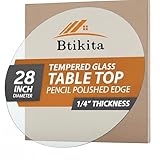 Btikita 28' Tempered Glass Table Top Round...