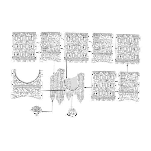 Kit DIY puzzle 3D château en papier : cadeau créatif ludique fille et garçon
