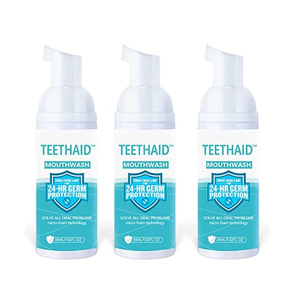 3 Bottle Teethaid Mouthwash, Calculus Removing, Therapeutic Mouth Ulcers, Eliminating Unhealthy