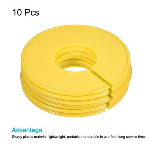 PATIKIL Clothes Dividers 10 Pack Blank Clothing Rack Size Sorting Reusable Wardrobe Round Hanger Separator, Yellow - Image 3