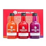 Whitley Neill Gin Gift Set - Flavoured Alcohol Miniatures, 3x 5cl Blood Orange, Raspberry, Rhubarb & Ginger Gin Gifts for Women, Men, Birthday Alcohol Gift Set - Gifts for Her