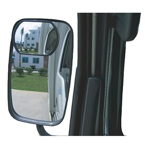 meioro Truck Blind Spot Mirror,HD Glass Convex Wide Angle Rear View Mirror Back Mirror for Any Truck and Bus Fit Stick On Lens (2pcs pack) Cover