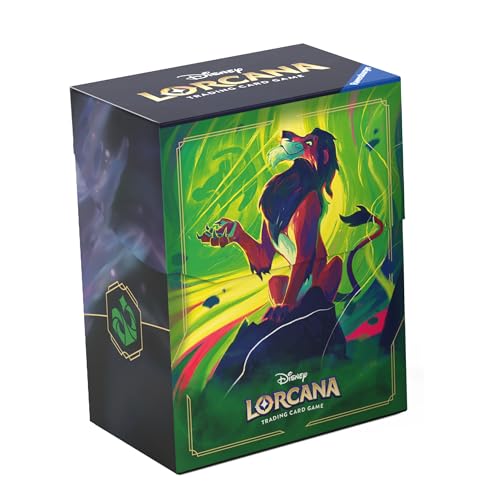 Ravensburger Disney Lorcana TCG Deck Box featuring Scar – Vengeful Lion by Dominik Mayer | Securely Stores 80 Sleeved Cards | Durable & Portable Organizer for TCG Players | Ages 8+