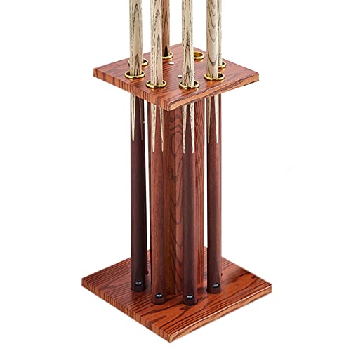 FUZHAOD Corner Floor Pool Cue Organizers/Rack, Wooden 8 Billiard Pool Stick Holders, For Homes Clubs Schools Billiard Rooms Bars Gyms/B