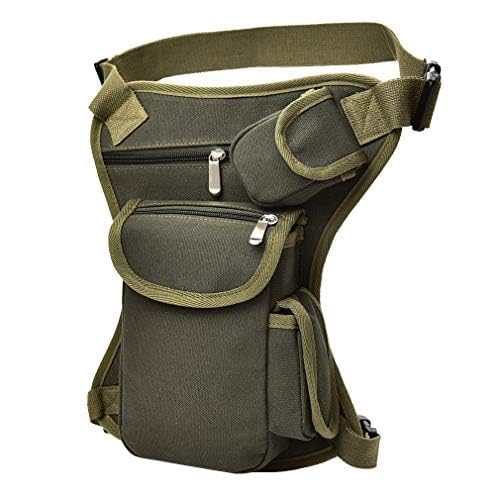 Canvas Drop Leg Bag Outdoor Waist Pack for Men Women Tactical Military Motorcycle Bike Cycling Multi-Pocket Waist Fanny Pouch Travel Hiking Climbing Thigh Bag Pocket - Image 4