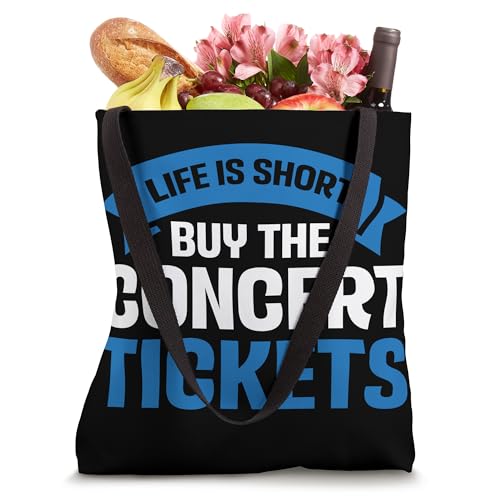 Bolsa Tote Life Is Short Buy The Concert Tickets miniatura 4