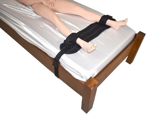 Menottes de lit verrouillables en coton doux réglables pour jeux de cheville