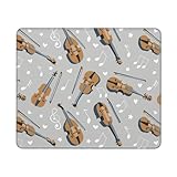 マウスパッド バイオリン柄 音楽柄 ゲーミングマウスパッド 小型 滑り止め パソコンパッド ノンスリップラバーベース 耐久性 おしゃれ 持ち運び ゲーム オフィス 仕事用 男女兼用 30x25x0.3cm